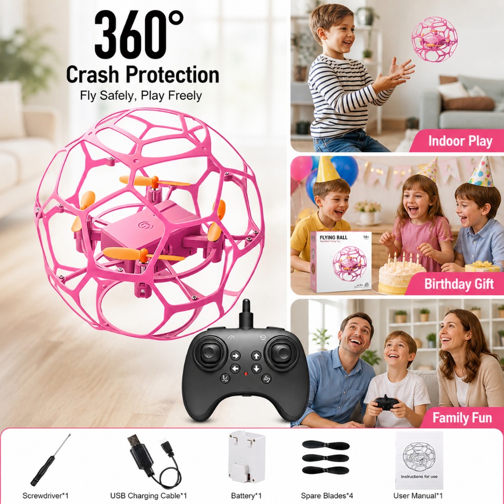 RC Drone Quadcopter in voetbal - Drone Led Light recensie en prijs
