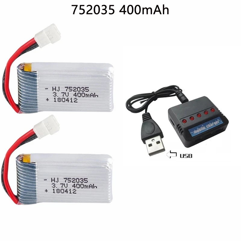 752035 3.7V 400mAh 35C Drone B - Eachine Drone E58 recensie en prijs
